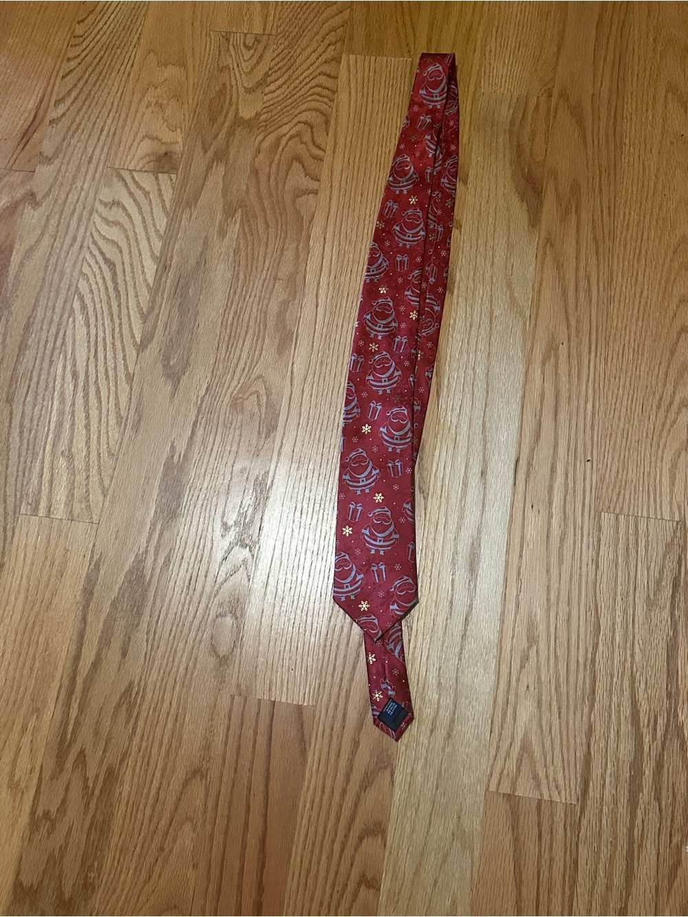 Men's Red Holiday Print Tie - John Ashford